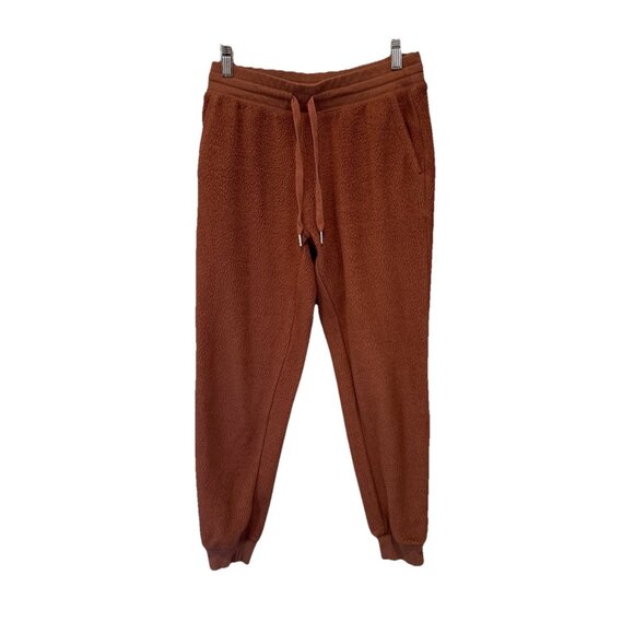 Old Navy Womens Size S Jogger Sweatpants Pockets Drawstring Mauve Small Fleece - Picture 1 of 11